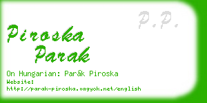 piroska parak business card